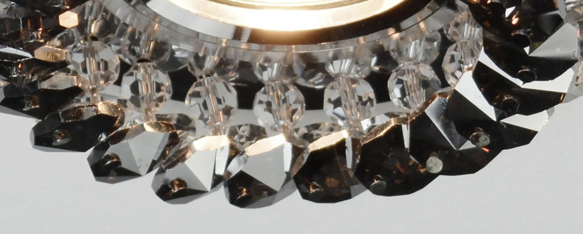 Crystal Cluster Downlight Round Rim Only Smoked IL30805SM  Diyas Crystal Downlights Smoked
